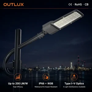 Outdoor Sensor Light IP66 Waterproof COB LED Aluminum Security LED Street Light for Load