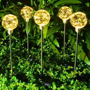 Outdoor Solar Ball Light LED Line Light Garden IP65 Waterproof Landscape Ground Plug Lawn Light Christmas Decoration