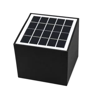 Outdoor Solar Cube Wall Light for Garden Applications