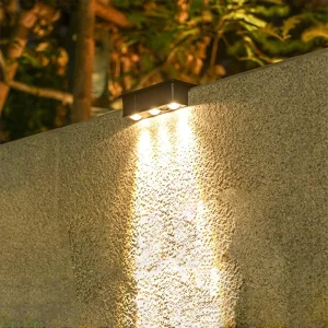 Outdoor Solar Fence Lights Waterproof Deck Lights Atmosphere Decorative Garden Lights for Path Yard Patio