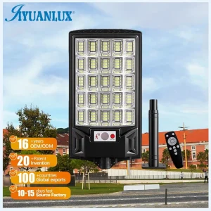 Outdoor Solar Flood Light IP65 Waterproof ABS LED Extra Large Capacity Battery Photocell Sensor for Reliable
