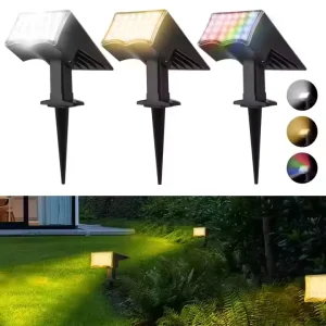 Outdoor Solar Garden Light IP65 Waterproof LED Solar Powered Lamp for Garden Yard Lawn Pathway