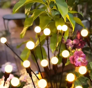 Outdoor Solar Garden Lights Swaying Firefly Lights IP65 Waterproof Landscape Lighting for Yard Pathway Patio Lawn Decor