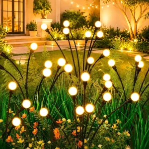 Outdoor Solar Garden Lights Waterproof Solar Lights Courtyard Pathway Patio LED Firefly Lawn Decoration Gardening Gift