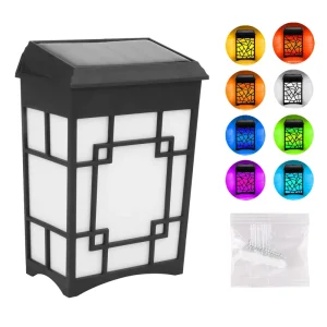 Outdoor Solar Garden Wall Light IP65 Waterproof PIR Motion Sensor Human Induction Security Night Lamp for Yard Path Fence