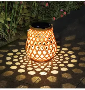 Outdoor Solar Hanging Lights Rechargeable Battery Operated Waterproof Garden Tabletop with Handle LED Moroccan Lantern
