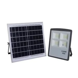 Outdoor Solar LED Flood Light Remote Control 100W IP66 Road Use Aluminum Lamp Body 120 Beam Angle 3000K-6500K Color Lighting