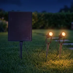 Outdoor Solar LED Garden Lamp Adjustable Color Temperature Aluminum Construction IP54 Rated Li-ion Battery Camping Lawn Use