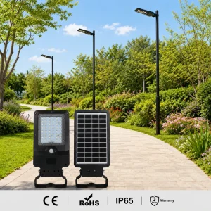 Outdoor Solar LED Integrated IP65 Waterproof Street Light for Parking Garden Lighting