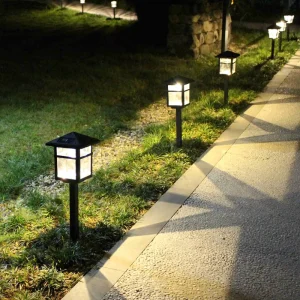 Outdoor Solar LED Pathway Ground Spike IP44 Waterproof 360 Beam Landscape Decor Garden Walkway Driveway Portable Easy Install