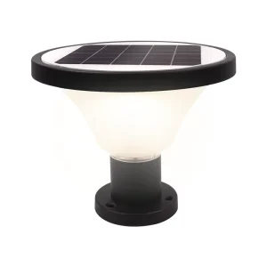 Outdoor Solar LED Post Light IP65 Waterproof Aluminum Post Cap Lamp Warm White Garden Fence Deck Patio Landscape Lighting