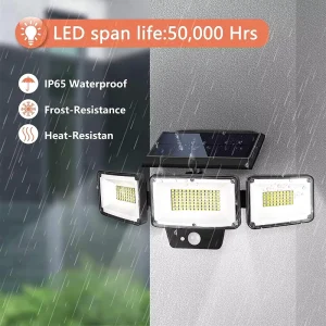 Outdoor Solar LED Wall Lamp Motion Sensing Waterproof Ip65 for Garden Yard