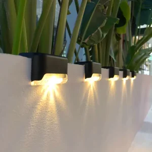 Outdoor Solar LED Wall Lights IP65 Waterproof Pilot Lights for Patio Stairs Villa Garden Home Staircase LED Lights