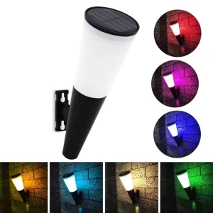 Outdoor Solar Lamp Cone Shape Warm White LED Garden Road IP54 Solar Wall Mounted Lights
