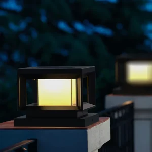 Outdoor Solar Pillar Post Lights Waterproof IP65 LED Garden Lawn Lamp for Driveway Pathway Fence Patio Yard Landscape Decor