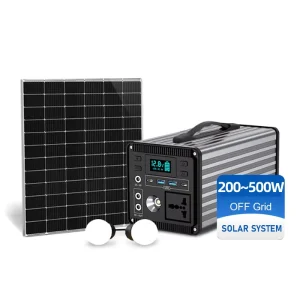 Outdoor Solar Power Station 200W 300W 400W 500W High Capacity Portable Power Bank with Solar Panel and Lights