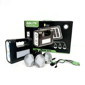 Outdoor Solar Power Station Kit with LED Lights Multi-Function Solar Lighting System for Camping