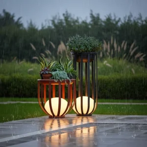 Outdoor Solar-Powered Aluminum LED Garden Light IP65 for Courtyard, Villa, and Lawn