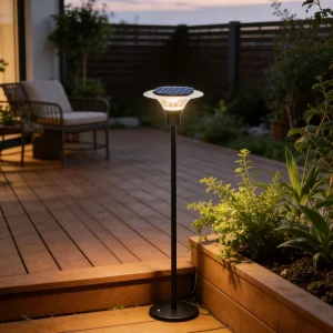 Outdoor Solar-Powered LED Garden Lights RGB White Light Waterproof Landscape Lighting for Roads and Courtyards