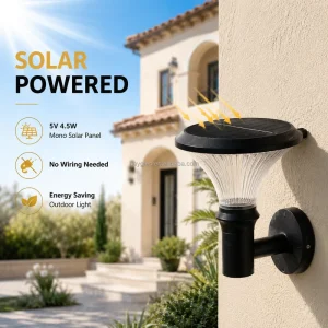 Outdoor Solar-Powered LED Wall Lamp IP65 Detachable Minimalist Garden Villa Light