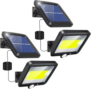 Outdoor Solar Powered Motion Sensor LED Flood Lights for Garden, Patio, Path, Yard, Garage Waterproof