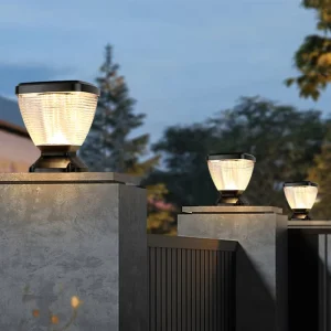 Outdoor Solar-Powered Sensor Wall-Mounted Post Light for Garden Gates, Fences, and Decks
