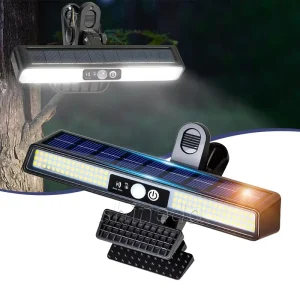 Outdoor Solar Security Light Motion Sensor Led Wall Mounted Fence Light Camping Lamp Garage Courtyard Clip Solar Street Light