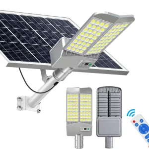 Outdoor Solar Smart Street Light Remote Control and Day and Night Sensor IP65 Waterproof 50W 100W 200W 300W LED Street Light