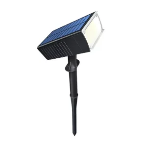 Outdoor Solar Spotlights IP65 Waterproof LED with Light Sensor Control 15m Range Black 50000 Hours for Garden & Landscape