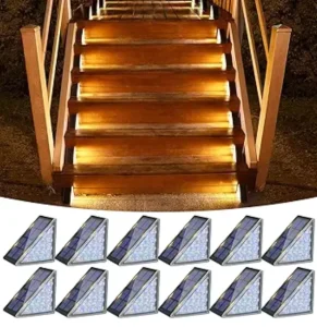 Outdoor Solar Step Lights for Garden and Patio IP67 Waterproof LED 80 Lumens