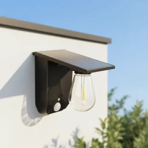 Outdoor Solar Tungsten Wall Light with Motion Sensor Waterproof LED Safety Light for Patio Outdoor Deck Porch Barn Garage