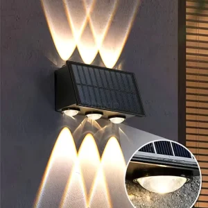 Outdoor Solar Up/Down LED Wall Light Waterproof for Garden Fence Porch and Patio