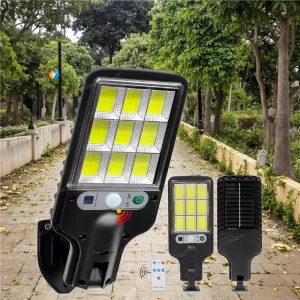 Outdoor Solar Wall Light Motion Sensor All in One Solar Street Light Garden Lamp With Remote Control