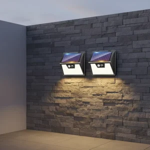 Outdoor Solar Wall Light with Motion Sensor Cool White 176LEDs IP65 Waterproof Lamp Solar Garden Lights