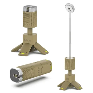 Outdoor Speaker with Camping Light Rechargeable 14000mAh Power Bank Telescopic Tripod LED Lantern Atmosphere Lamp