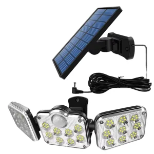 Outdoor Split Solar LED Wall Light IP65 Waterproof with Light Motion Sensors Polycarbonate Diffuser for Street Courtyard Garden