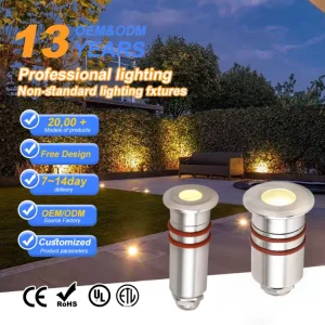 Outdoor Stainless Steel IP65 Waterproof CRI80 LED RGB Underground Mini Landscape Light AC85-265V Remote Control Garden Lighting