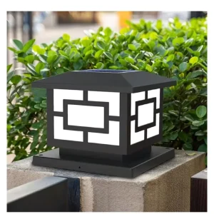 Outdoor Stone Pillar Lamp 15CM Courtyard Pathway Waterproof Solar Column Lights LED Garden Light Solar Lights