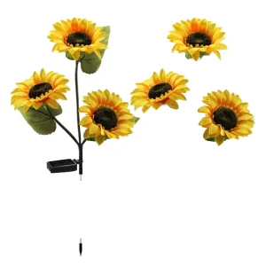 Outdoor Sunflower Solar LED Lights IP65 Waterproof Patio Lawn Garden Yard & Pathway Decorative Flower Lighting