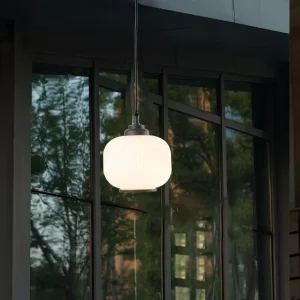 Outdoor Suspended Ceiling Light Waterproof Antirust Glass Diffuser