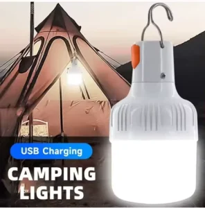 Outdoor USB Rechargeable 60W LED Camping Lantern with Hook for Fishing and Emergencies