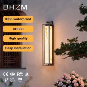 Outdoor Villa Yard Wall Lamp 3 Color Temperatures Warm White IP65 Waterproof Stainless Steel Body 18W Wall Light