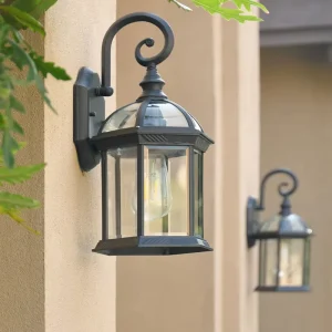 Outdoor Wall Lanterns Aluminum E27 Glass Light Fixture with Waterproof Feature for Outdoor Use Wall Lights for Home Indoor