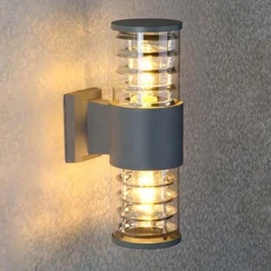 Outdoor Wall Lights E27 Outdoor Wall Lamp Aluminum Modern Tube Garden IP65 Waterproof Up and Down LED Square Nordic Lamp 80 1.5