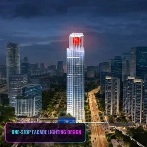 Outdoor Wall Washer Light Building Facade LED Lighting Project Modern Exterior Lights System Customization