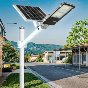 Outdoor Waterproof 300W Solar LED Street Light with Panel, IP67/IP65, Remote Control