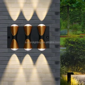 Outdoor Waterproof 4W/6W LED Wall Lamp 3000K Warm White ABS for Balcony Terrace and Garden