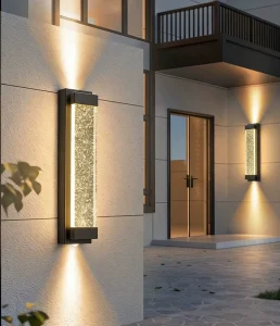 Outdoor Waterproof 85cm Crystal Wall Lamp Villa Courtyard Exterior Wall Porch Decoration LED Wall Lamp