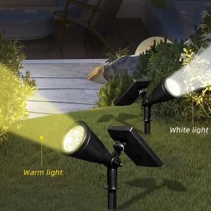 Outdoor Waterproof ABS Material Mounted Spotlight Solar Garden Light