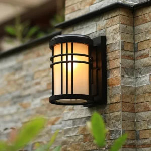 Outdoor Waterproof Black Aluminum Alloy LED Wall Light Modern Garden for Villa Porch Corridor Exterior Lighting